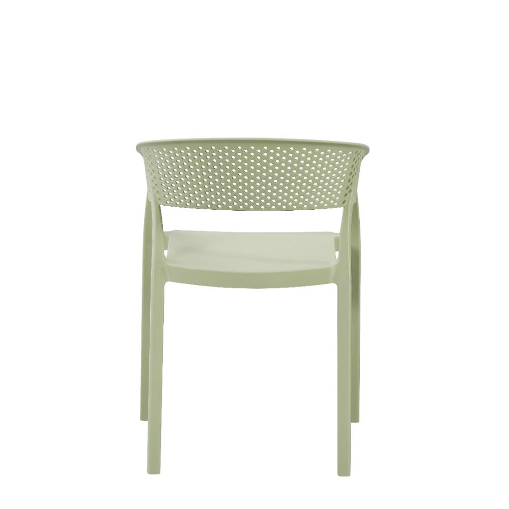 Silla Manaos, Verde, con Espaldar Minimalista y Diseño Moderno, medidas