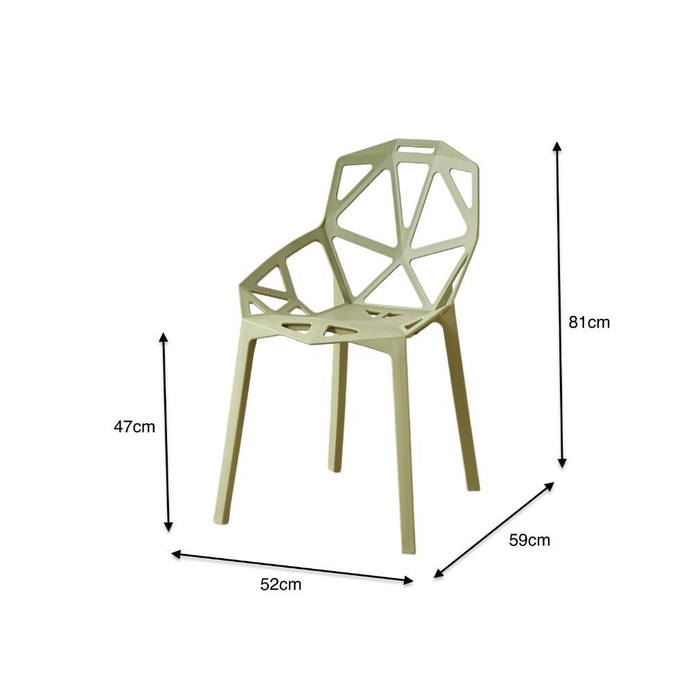 Silla Roxy, Color Verde, con Espaldar y Diseño Moderno X2
