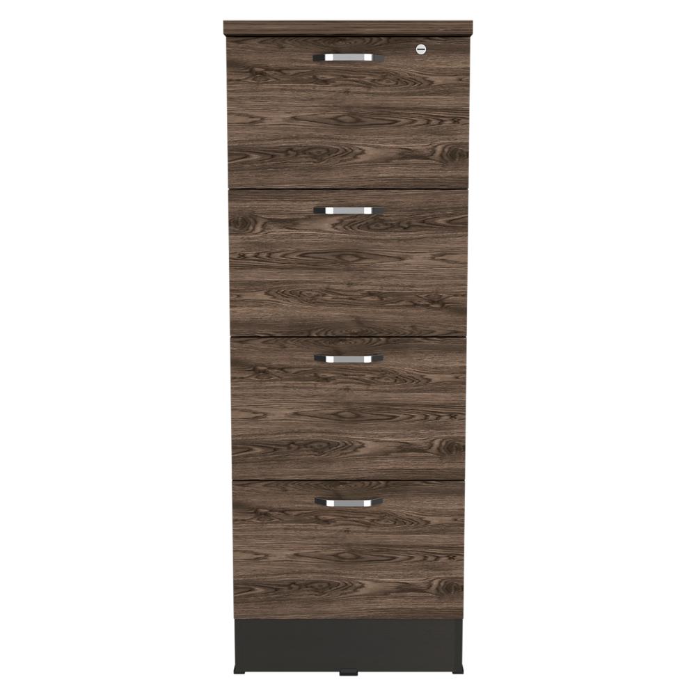 Archivador Alto Nakarat, Wengue y Chocolate, Cuatro cajones y un cajon con cerradura