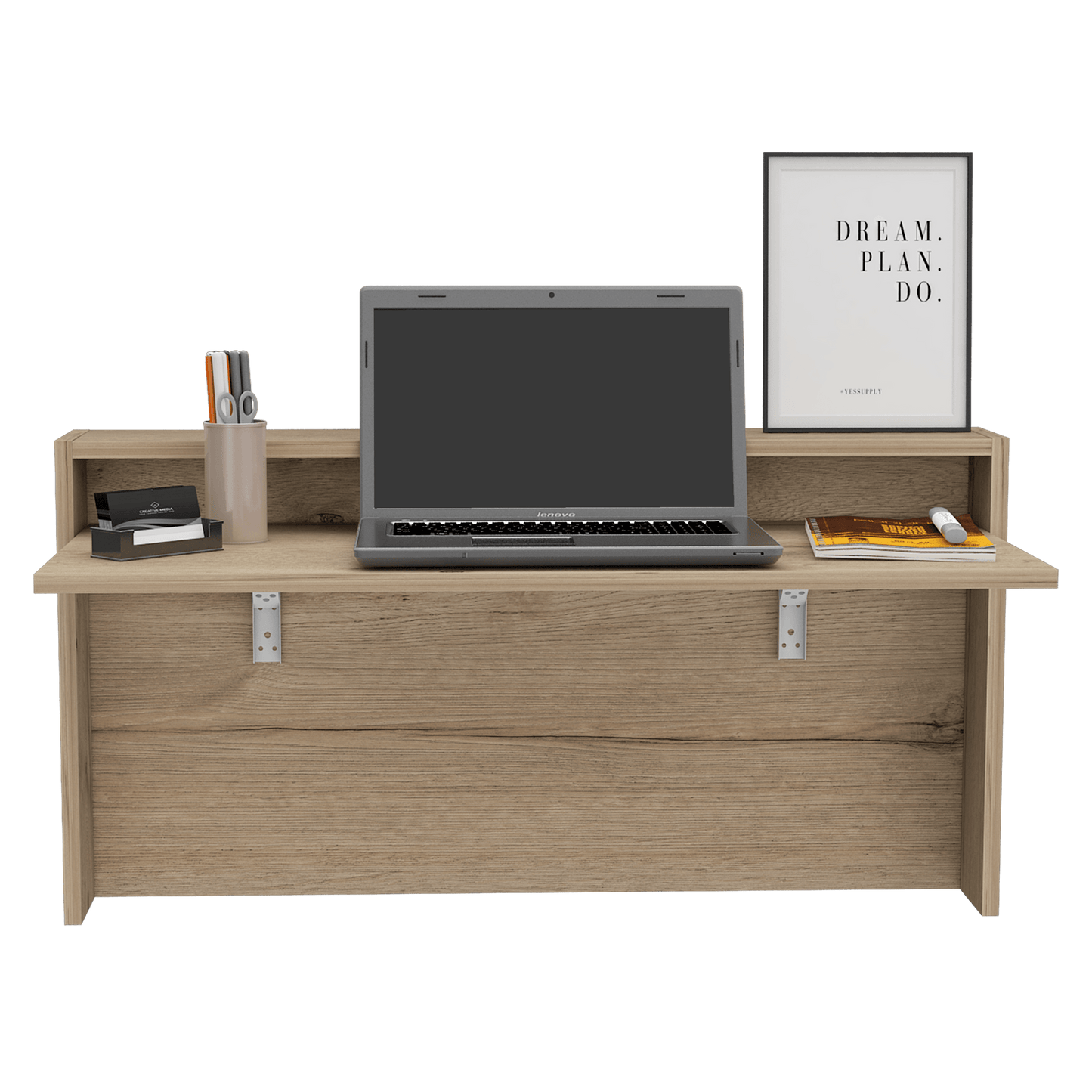 Escritorio Colgante Frello color Beige para Oficina.