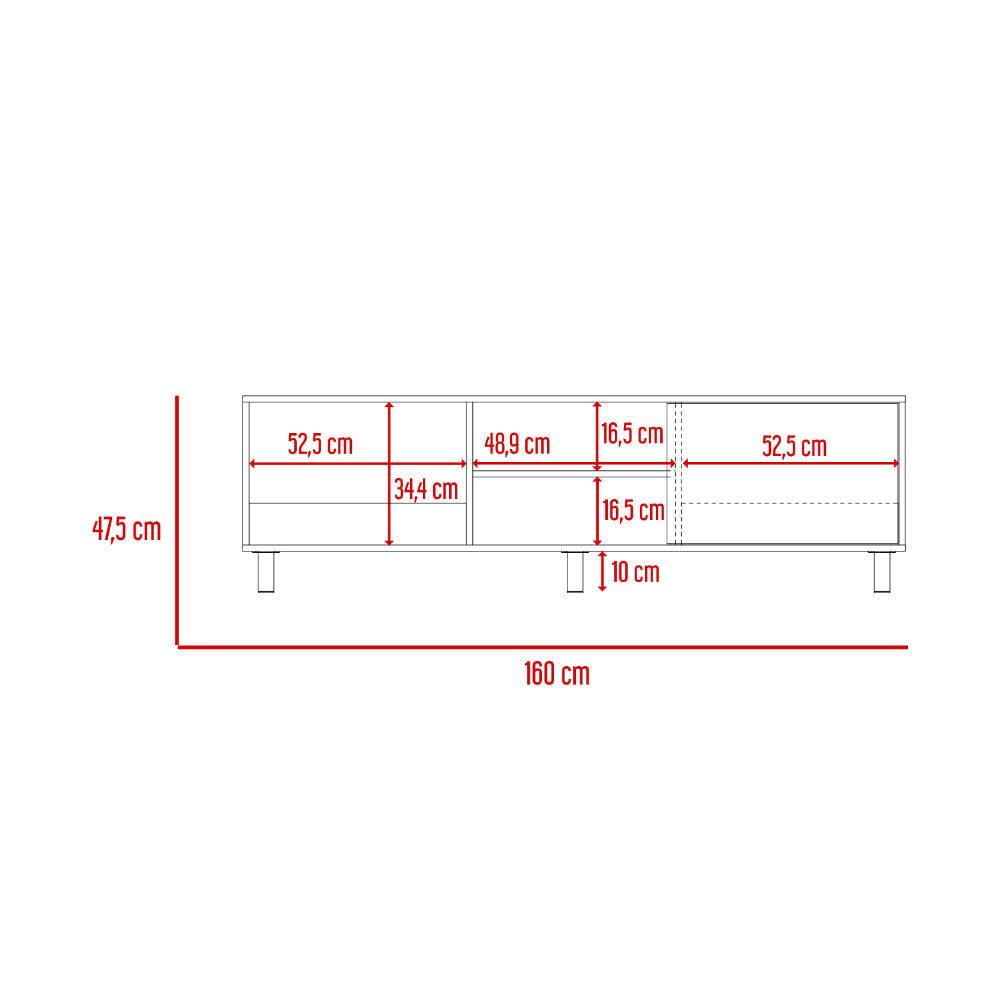 Rack para TV 70'' Tunez Plus Finlandek Blanco