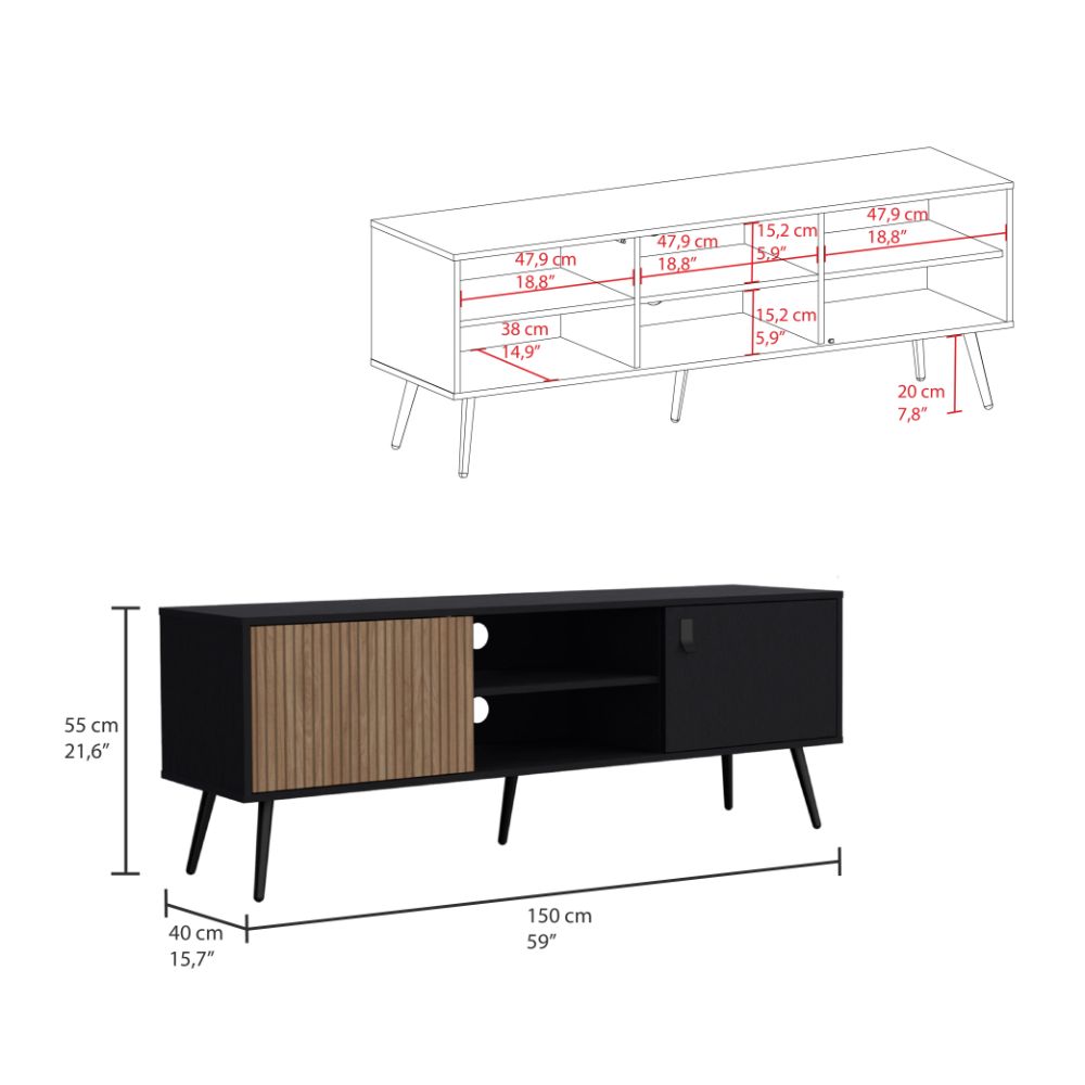 Rack para TV 65'' Funes ECO 150 RTA Wengue Lenno