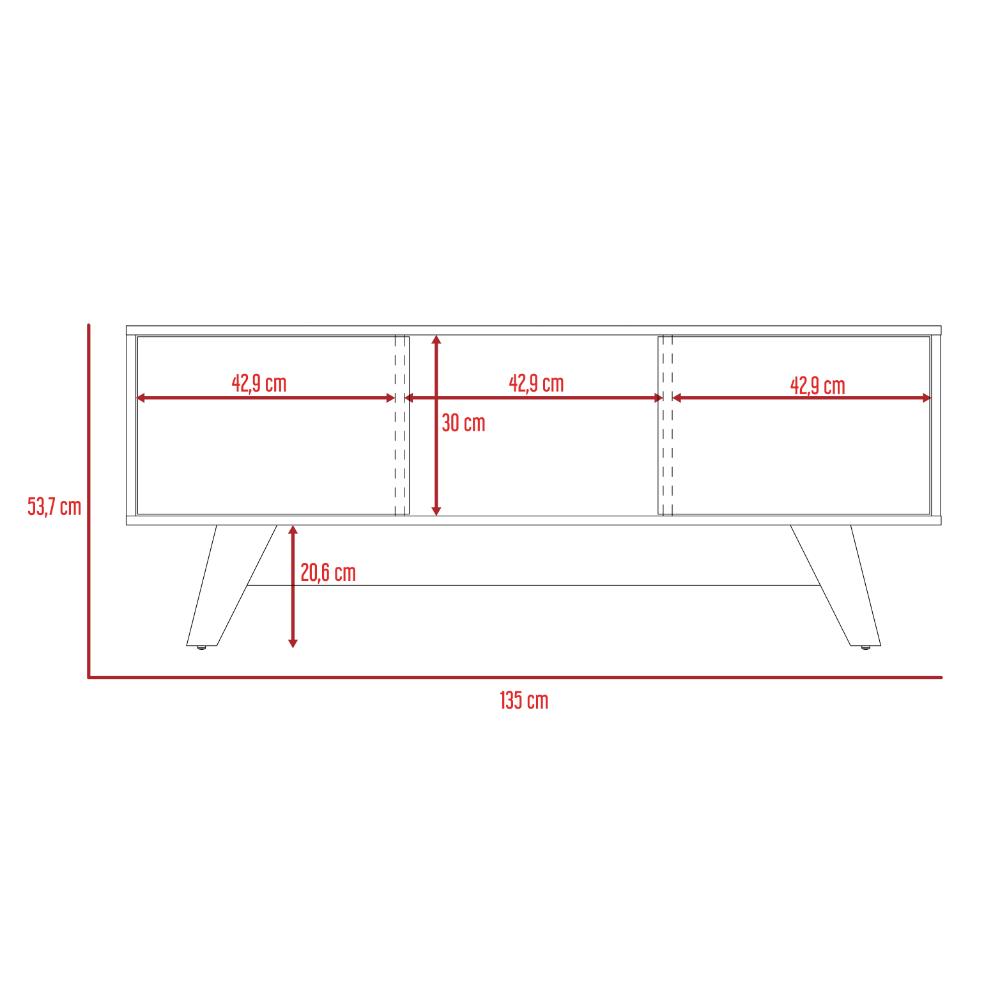 Rack para TV 55'' Romero Finlandek Bellota Blanco