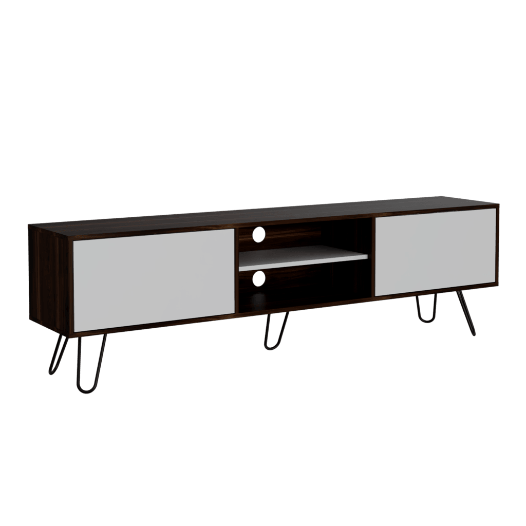 Rack para TV 80 52 X 180 Vassel RTA Habano Blanco