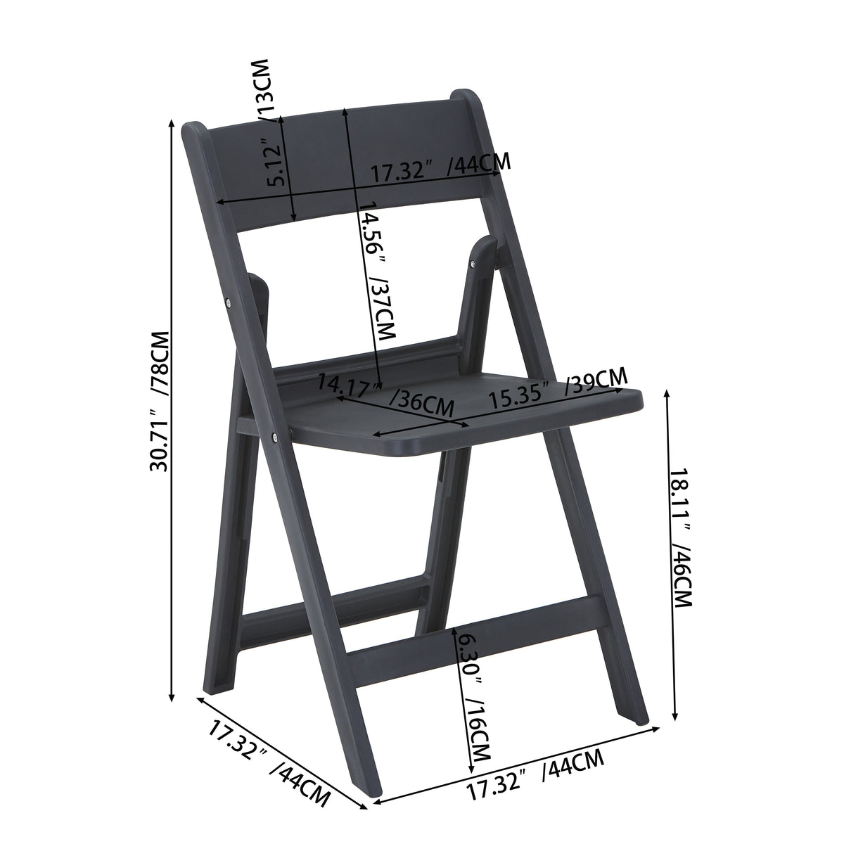 Silla Plegable Erin, Blanco, Diseño Práctico y Funcional