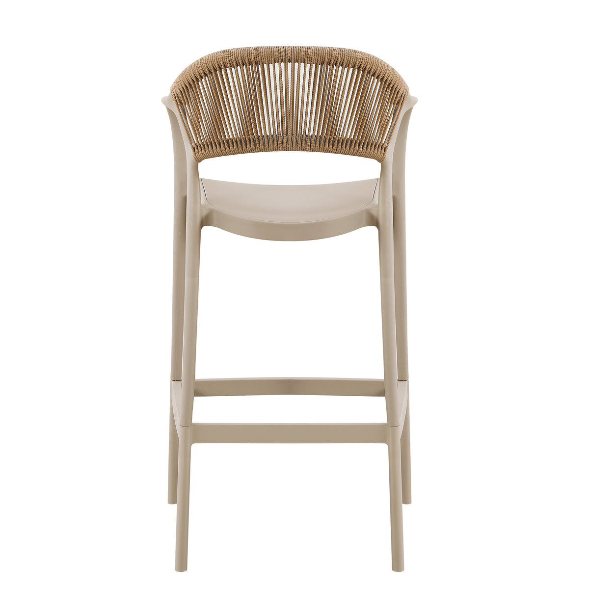 Silla para Bar Balí, Taupe, Doble propósito con Reposa Pies