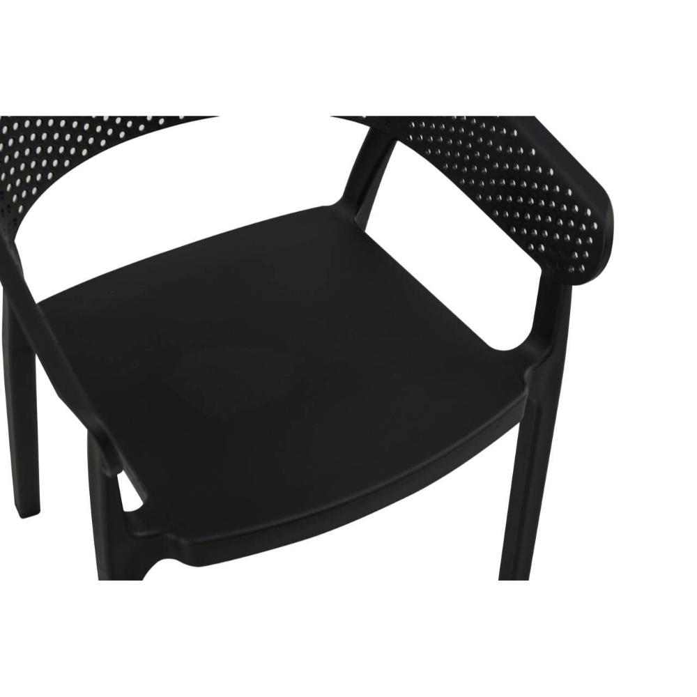 Silla Manaos, Negro, con Espaldar Minimalista y Diseño Moderno, medidas