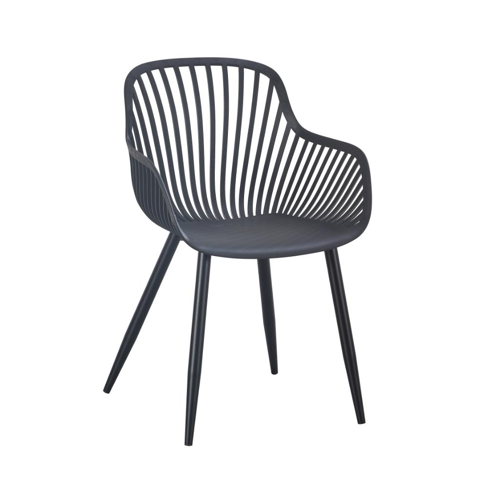 Silla Victoria, Negro, con Espaldar Minimalista y Diseño Moderno