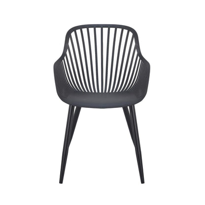 Set de 4 Sillas Victoria, Negro, con Espaldar Minimalista y Diseño Moderno