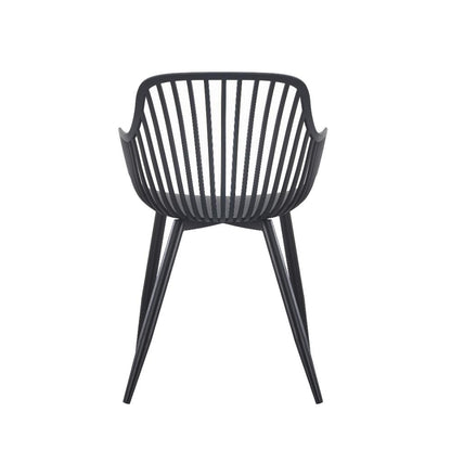 Silla Victoria, Negro, con Espaldar Minimalista y Diseño Moderno