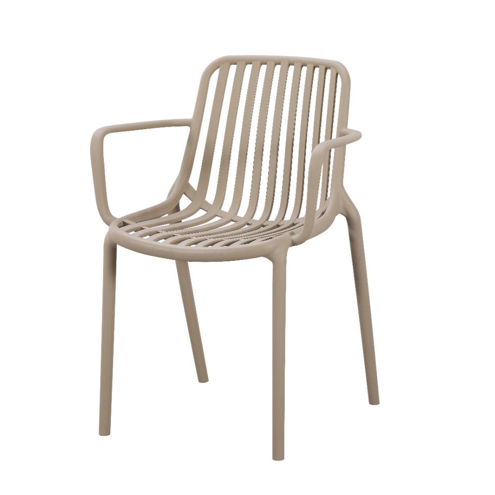 Set de 3 Sillas Premium, Color Verde - Gris y Taupe, con Espaldar