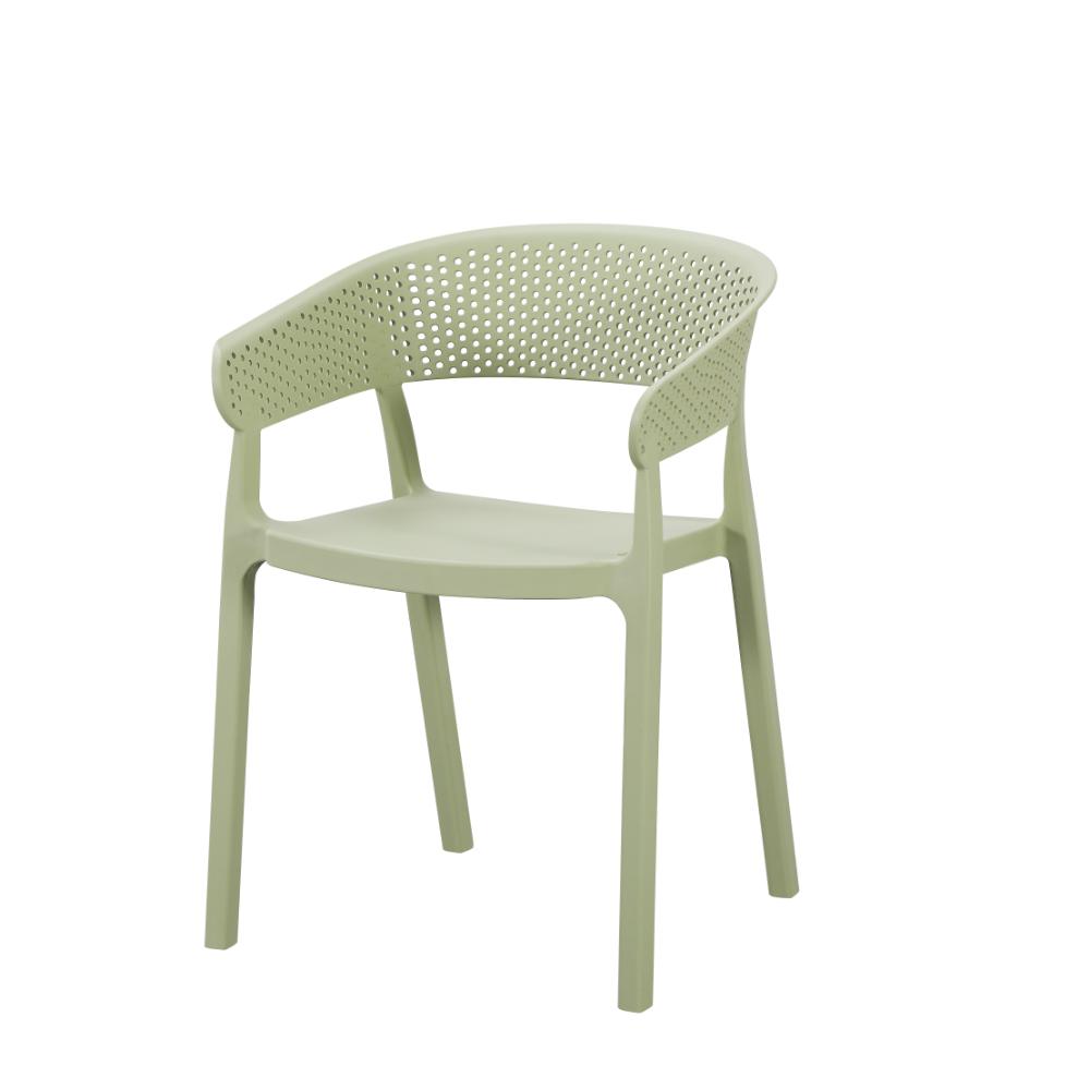 Silla Manaos, Verde, con Espaldar Minimalista y Diseño Moderno, detalle