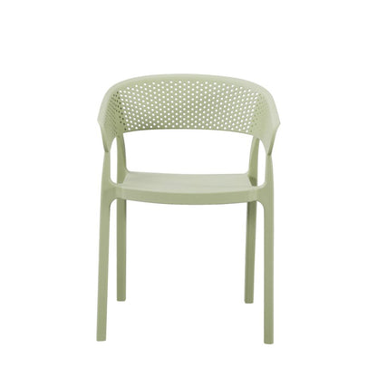 Silla Manaos, Verde, con Espaldar Minimalista y Diseño Moderno, vista posterior