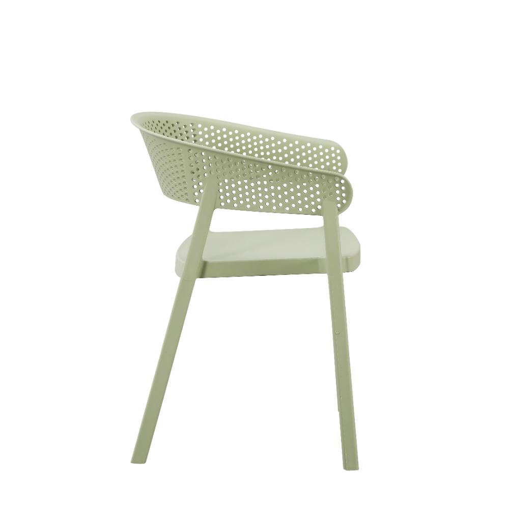 Silla Manaos, Verde, con Espaldar Minimalista y Diseño Moderno, en ambiente
