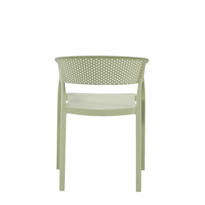 Silla Manaos, Verde, con Espaldar Minimalista y Diseño Moderno, medidas