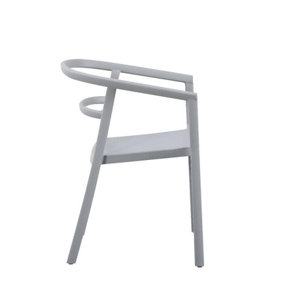 Silla Porto, Gris, con Espaldar Minimalista y Diseño Moderno, en ambiente