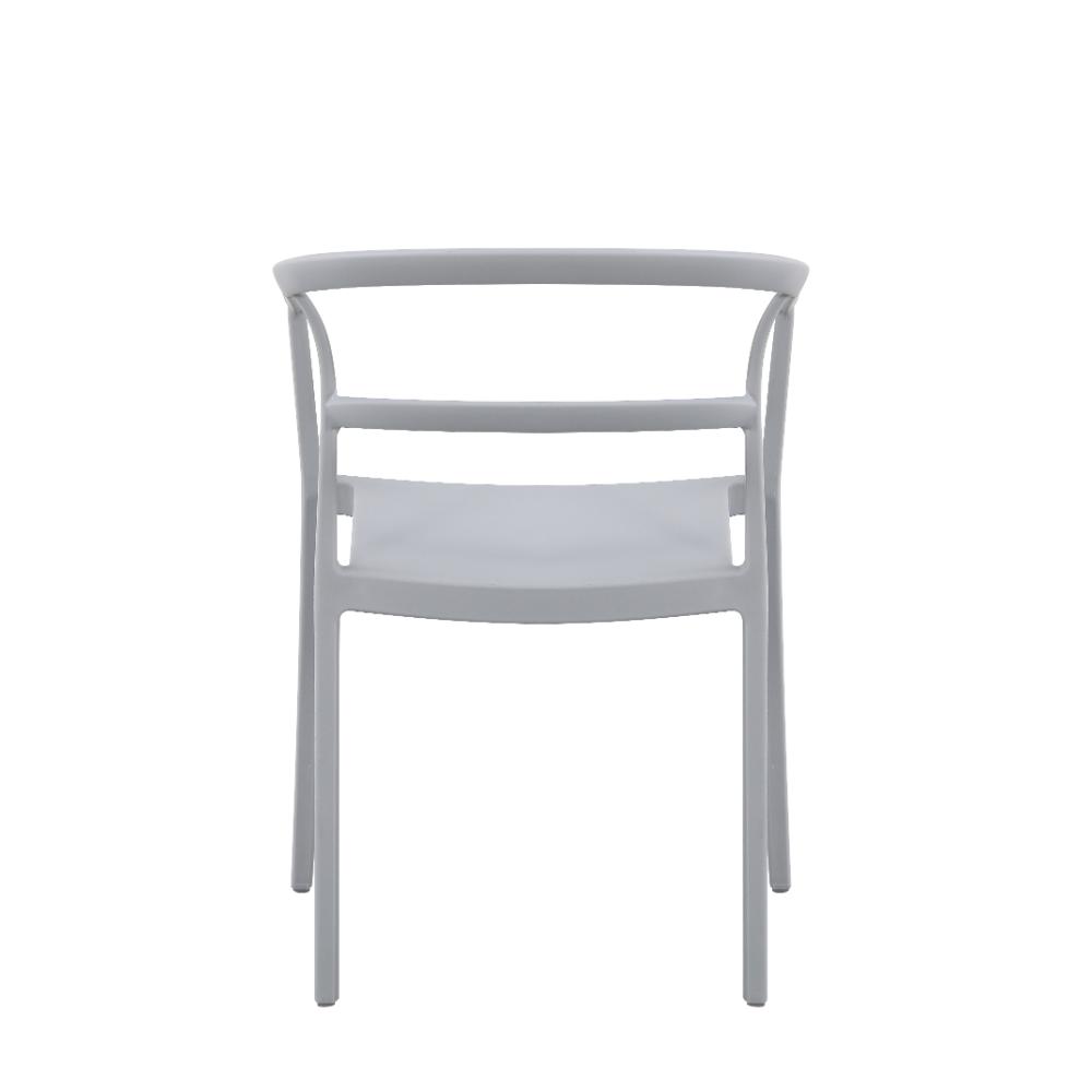 Silla Porto, Gris, con Espaldar Minimalista y Diseño Moderno, medidas