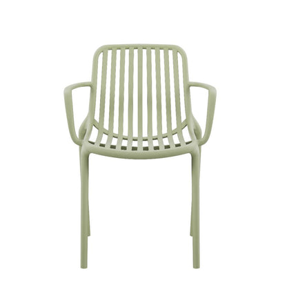 Set de 3 Sillas Premium, Color Verde - Gris y Taupe, con Espaldar