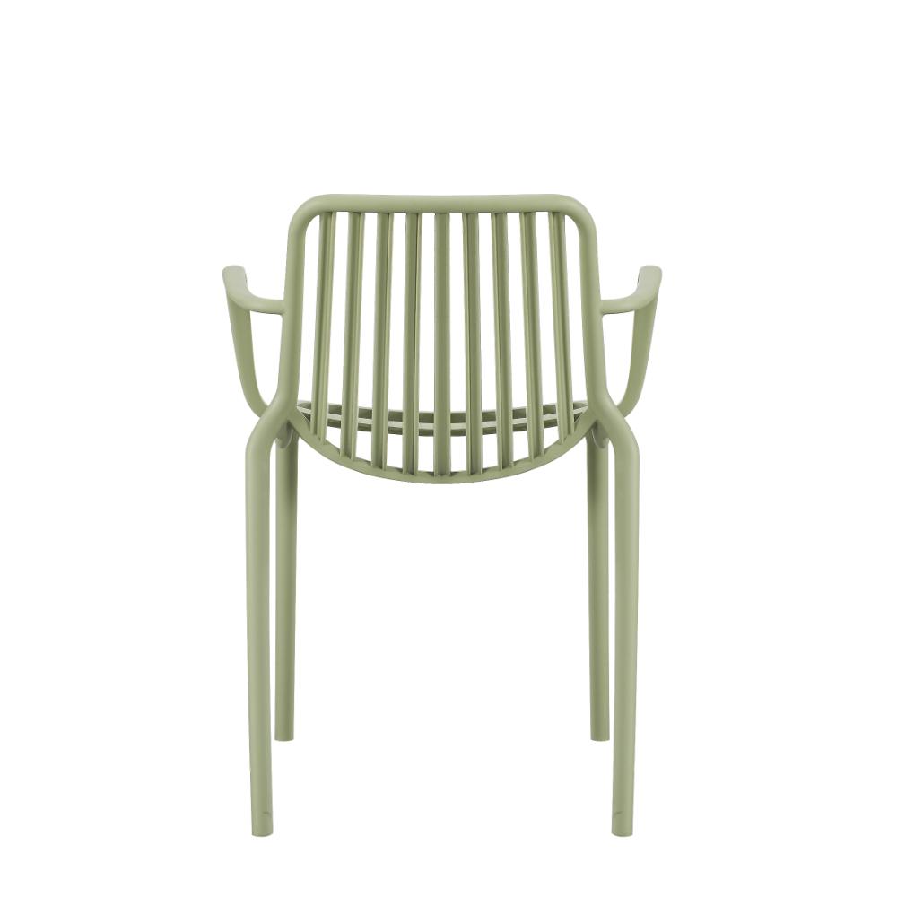 Silla Parma verde en polipropileno con espaldar en rayas, 80 x 57 x 54 cm – vista 7