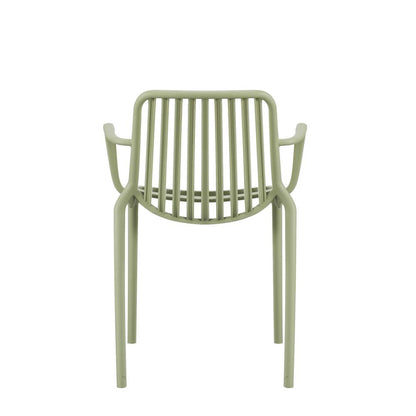 Silla Parma verde en polipropileno con espaldar en rayas, 80 x 57 x 54 cm – vista 7