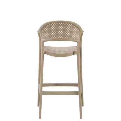 Silla para Bar Curitiva, Taupe, con Reposa Pies Doble Proposito, medidas