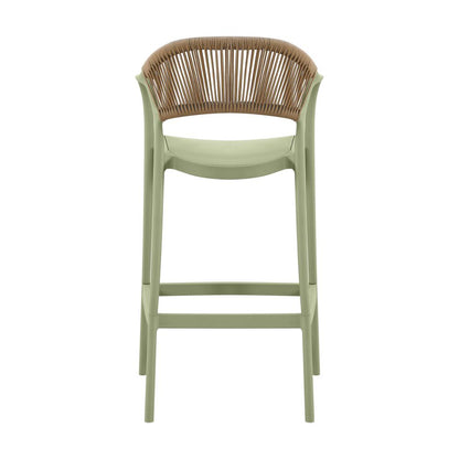 Silla para Bar Balí, Verde, Doble Propósito con Reposa Pies