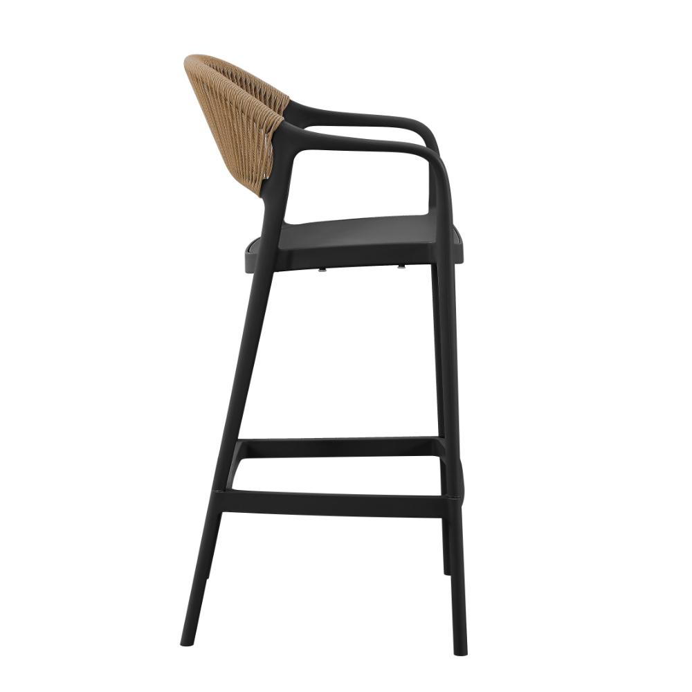 Silla para Bar Balí, Negro, Doble propósito con Reposa Pies