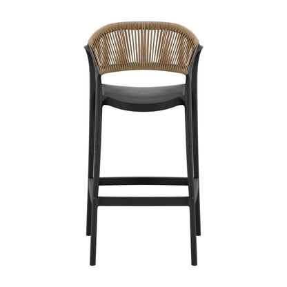 Silla para Bar Balí, Negro, Doble propósito con Reposa Pies