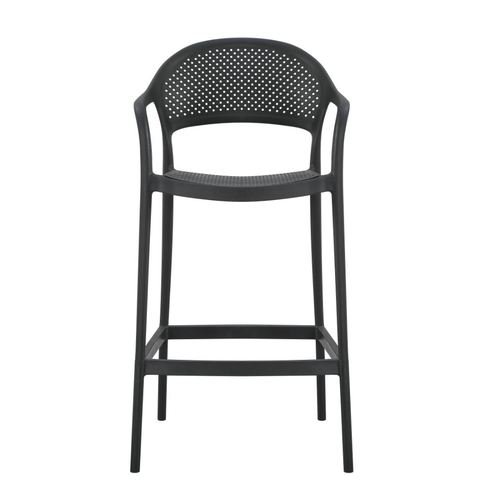 Silla para Bar Curitiva, Negro, con Reposa Pies Doble Proposito, en ambiente