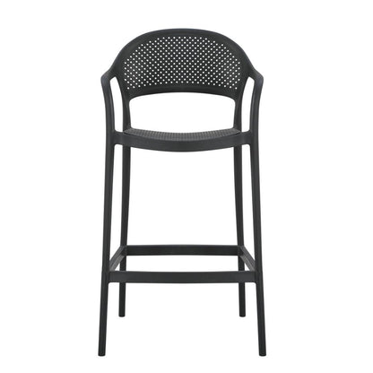 Silla para Bar Curitiva, Negro, con Reposa Pies Doble Proposito, en ambiente