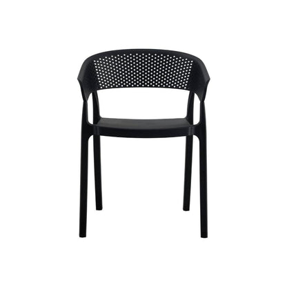 Silla Manaos, Negro, con Espaldar Minimalista y Diseño Moderno, vista lateral