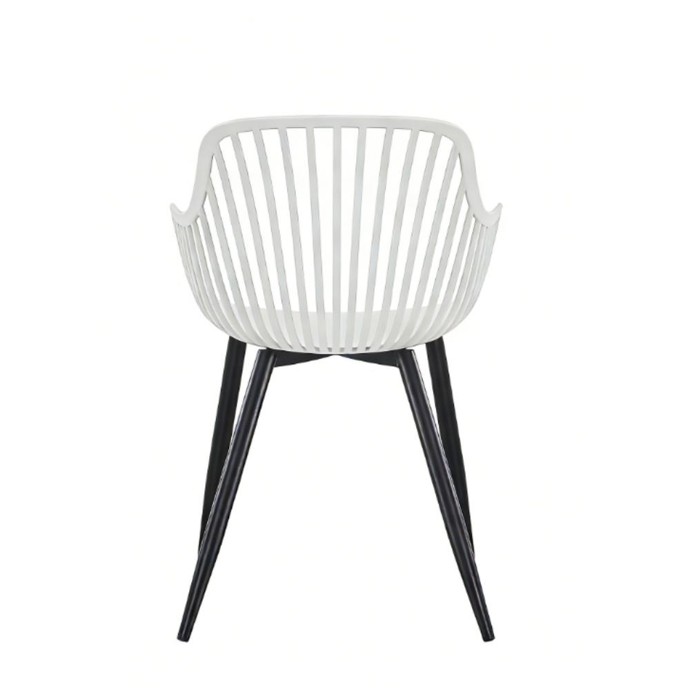 Set de 2 Sillas Victoria, Blanco, con Espaldar Minimalista y Diseño Moderno