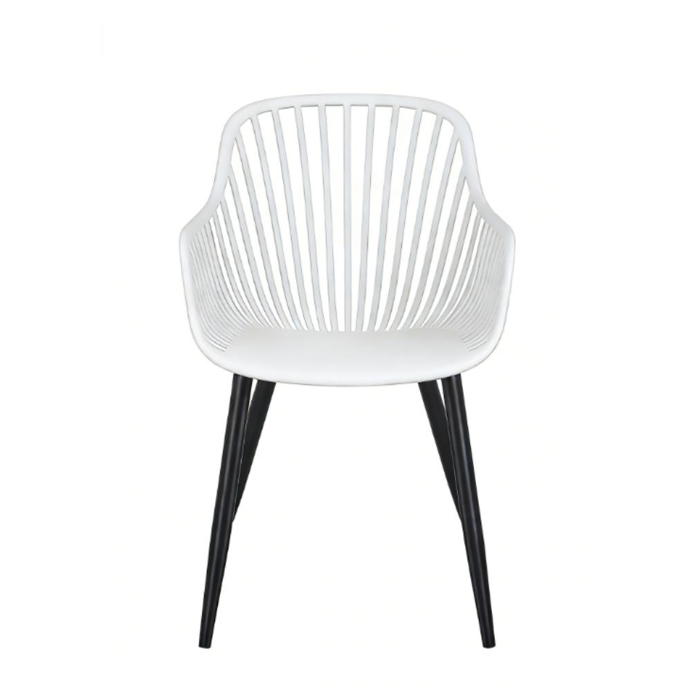 Set de 2 Sillas Victoria, Blanco, con Espaldar Minimalista y Diseño Moderno