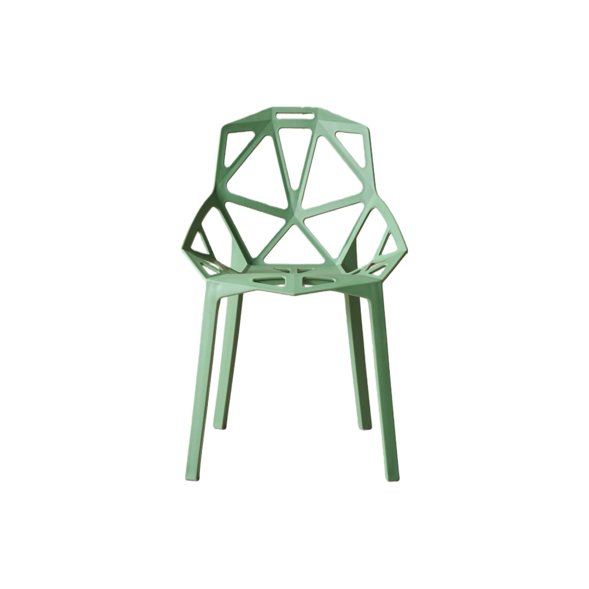 Silla Roxy, Color Verde, con Espaldar y Diseño Moderno, detalle de acabado