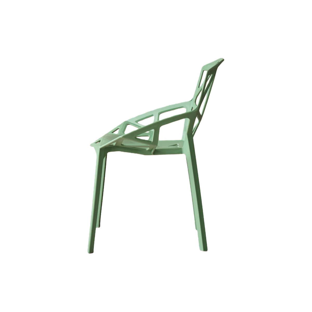 Silla Roxy, Color Verde, con Espaldar y Diseño Moderno, vista superior