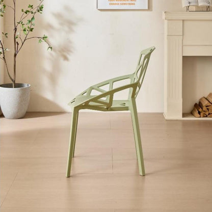 Silla Roxy, Color Verde, con Espaldar y Diseño Moderno X2