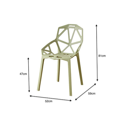 Silla Roxy, Color Verde, con Espaldar y Diseño Moderno X2