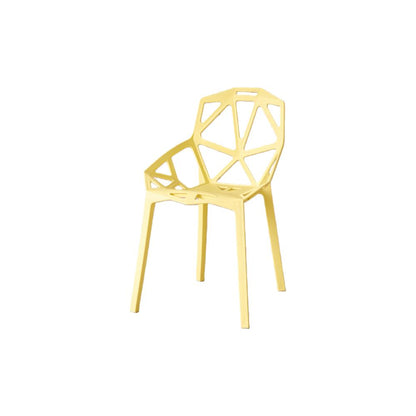 Silla Roxy, Color Amarillo, con Espaldar y Diseño Moderno, medidas