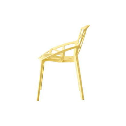 Silla Roxy, Color Amarillo, con Espaldar y Diseño Moderno, vista superior