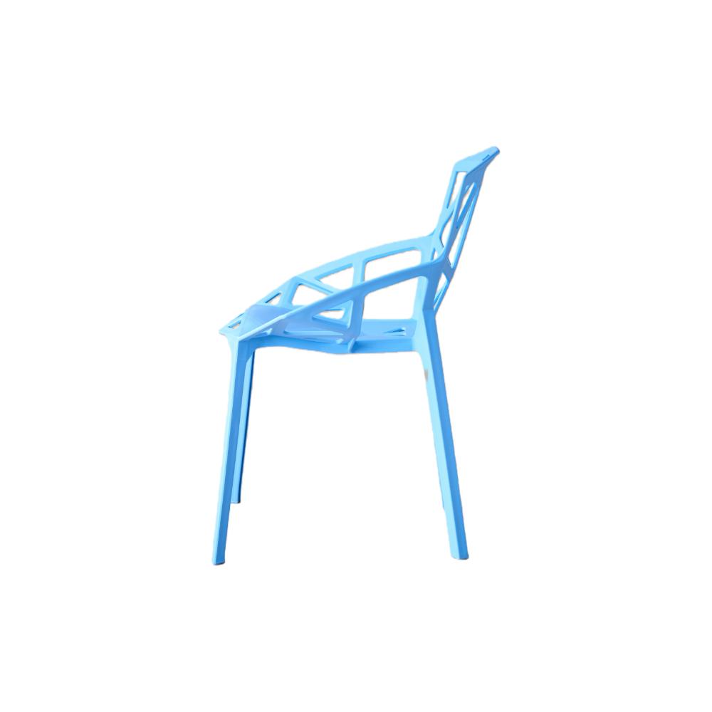 Silla Roxy, Color Azul, con Espaldar y Diseño Moderno, vista superior