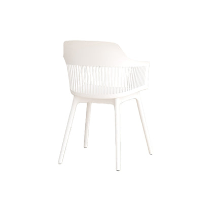 Silla con Cojín Max, Color Blanco, con Espaldar en Rejilla, abierto