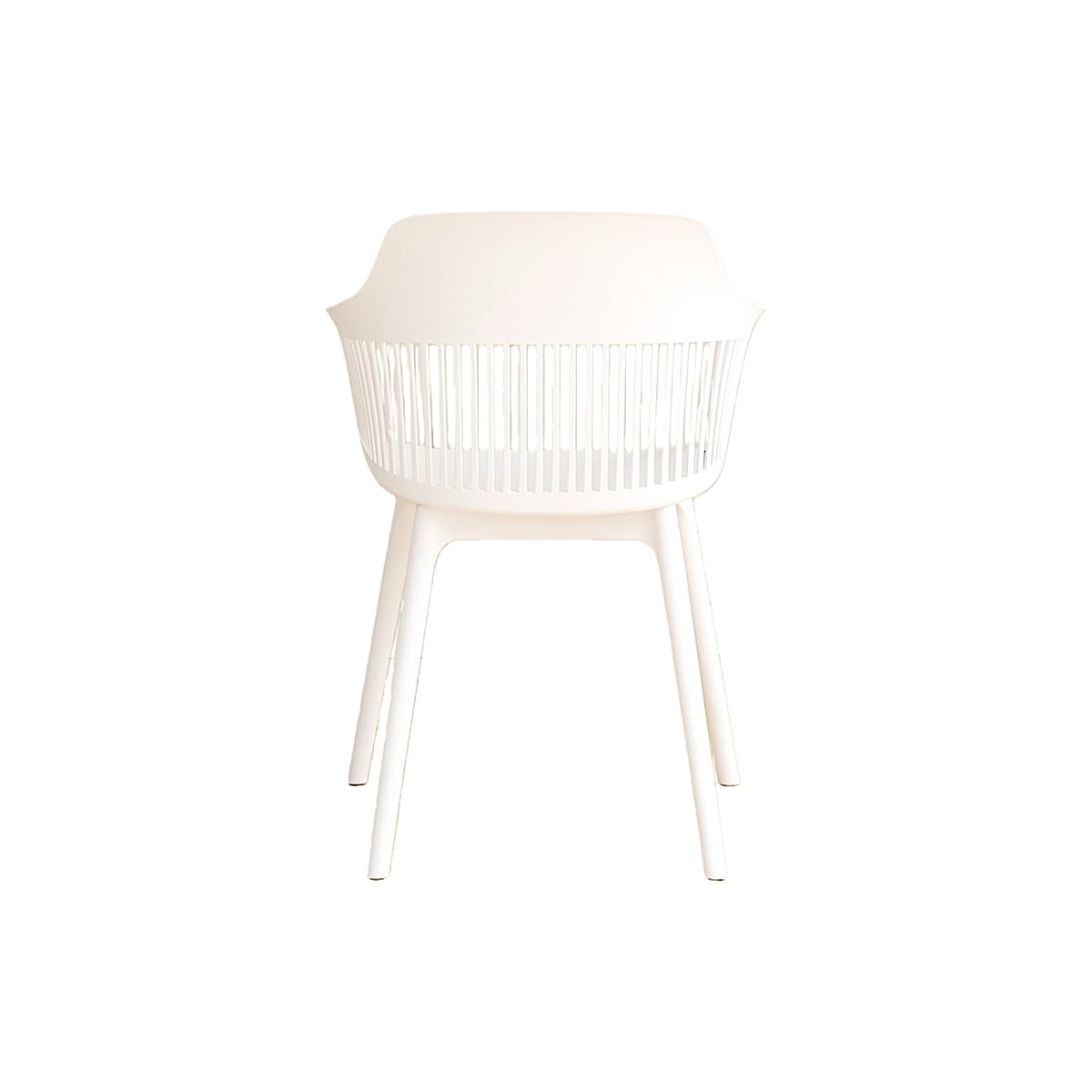 Silla con Cojín Max, Color Blanco, con Espaldar en Rejilla, detalle interior