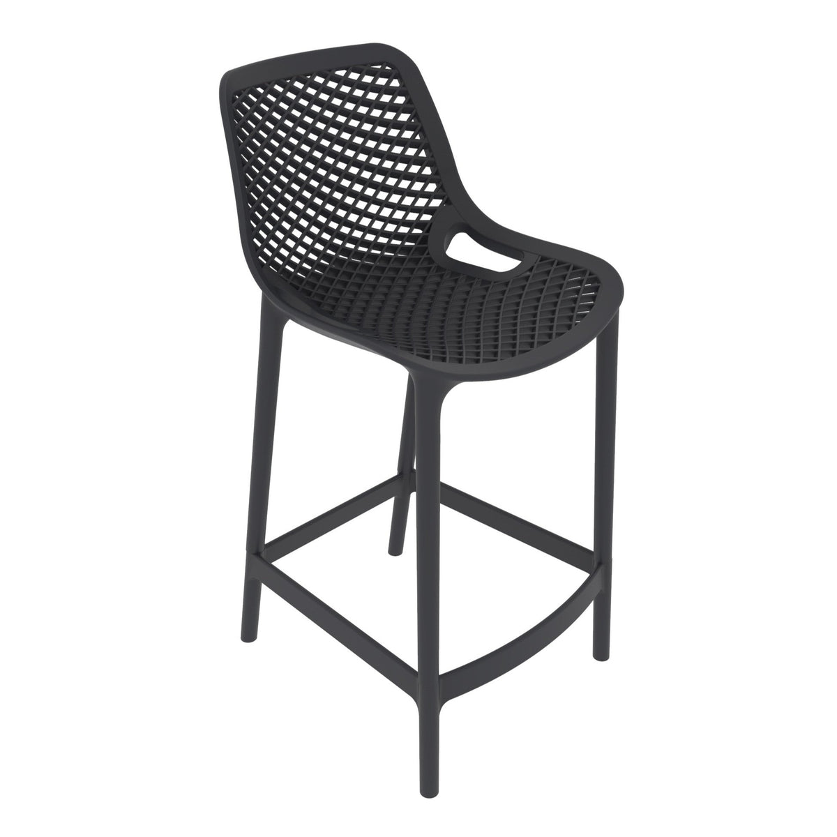 Silla para Bar Miame, Color Negro, con Reposa Pies Doble Proposito
