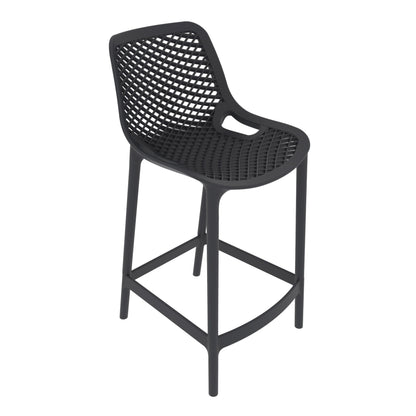 Silla para Bar Miame, Color Negro, con Reposa Pies Doble Proposito