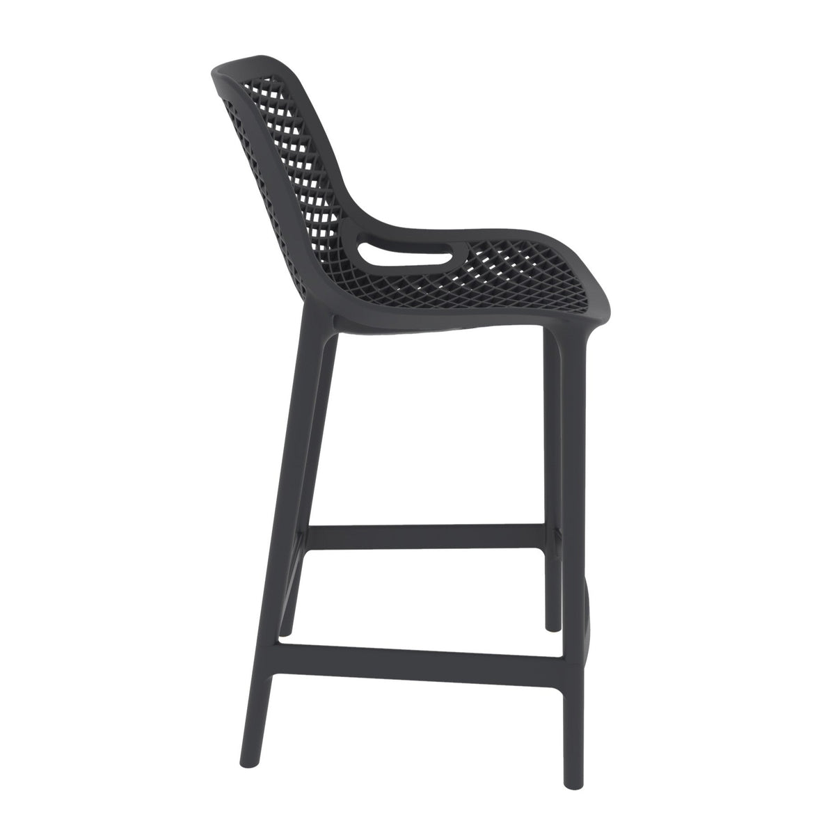 Silla para Bar Miame, Color Negro, con Reposa Pies Doble Proposito