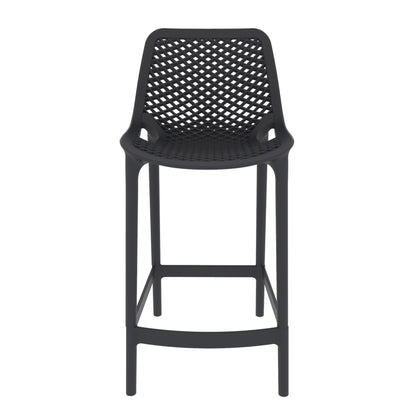 Set de 4 Sillas para Bar Miame, Color Negro, con Reposa Pies Doble Proposito