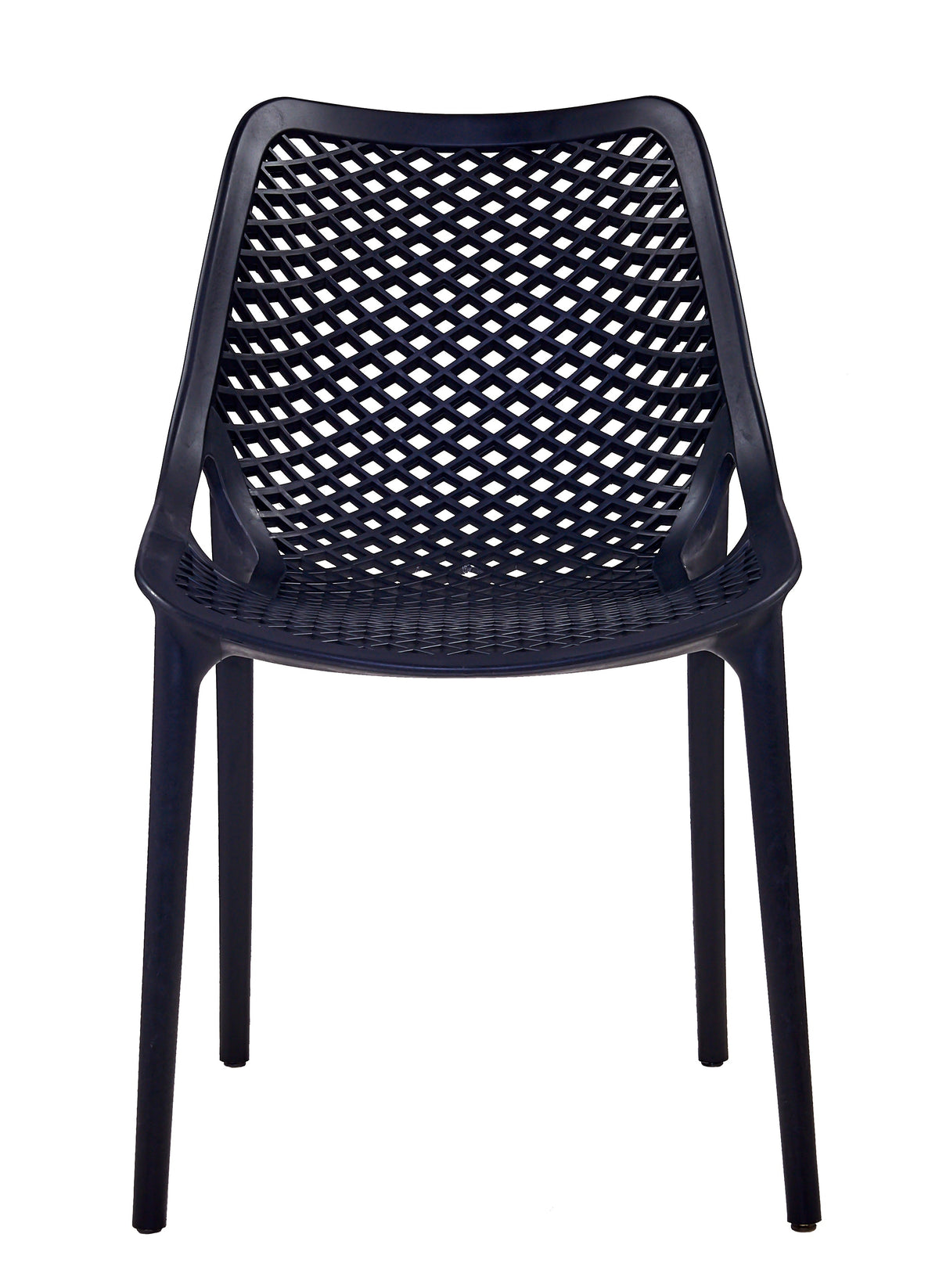 Silla Miame, Negro, con Espaldar y Reposa Brazos, vista posterior
