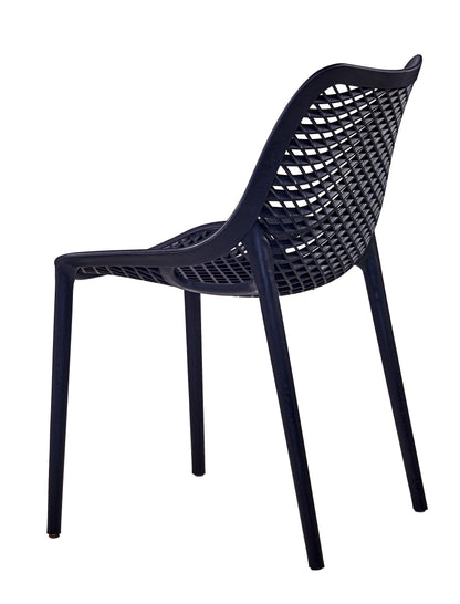 Silla Miame, Negro, con Espaldar y Reposa Brazos, medidas