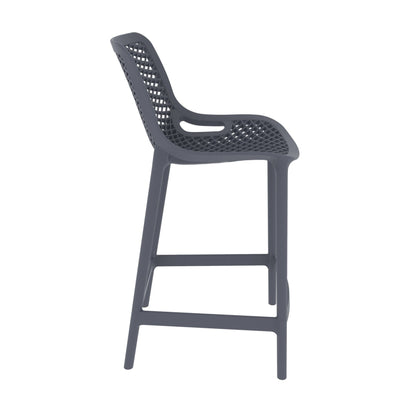 Silla para Bar Miame, Color Gris Oscuro, con Reposa Pies Doble Proposito