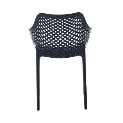 Set de 2 Sillas con Brazos Miame, Negro, con Espaldar y Diseño Moderno